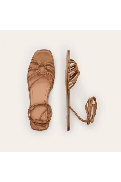 Balagan Sandalen Flat Sandals Brown 5 Balagan Sandalen Flat Sandals Brown - Afbeelding 3