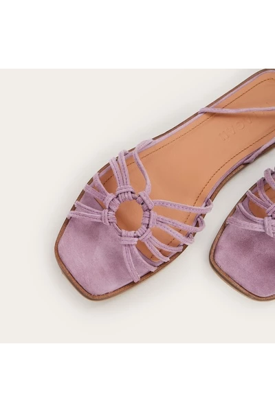Balagan Sandalen Flat Sandals Purple 3 Balagan Sandalen Flat Sandals Purple