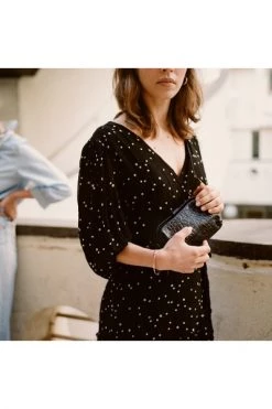 Balagan Schoudertassen Rofe S Bag Crocodile Pattern Black