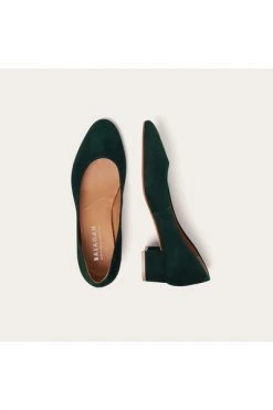 Balagan Almond Low-heeled Pumps Green